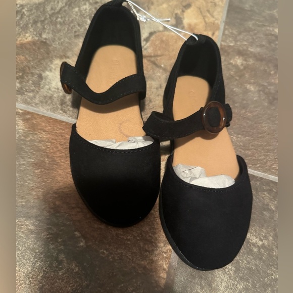 NWT toddler size 8 Black Mary Jane Flats with Strap - Picture 1 of 8
